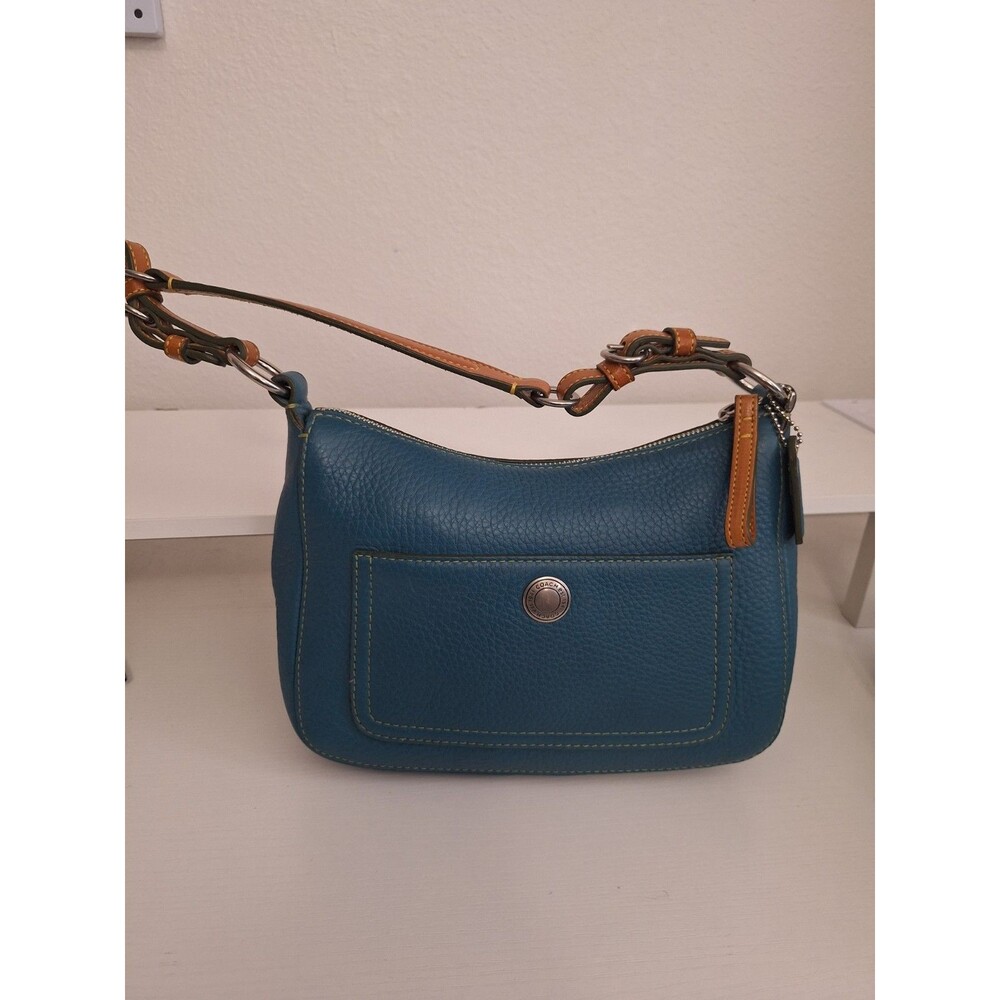 Vintage Coach Teal Chelsea Hobo Demi leather 2005 Y2K